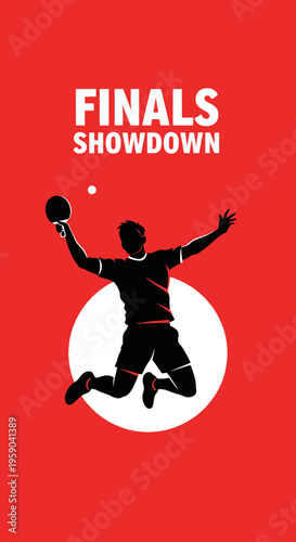 Dynamic Athlete Excelling During Intense Tennis Match Finals Showdown