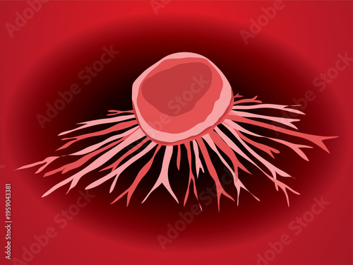 Cancer Cell Illustration Medical Oncology Disease Concept