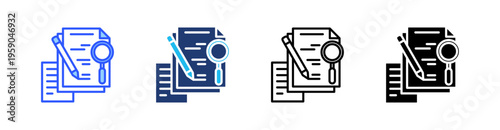 Evidence Multi Style Icon Set Vector 