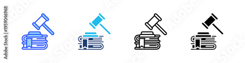 Verdict Multi Style Icon Set Vector 