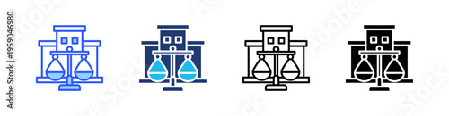 Corporate Law Multi Style Icon Set Vector 