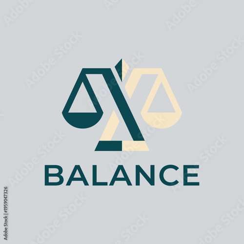 This logo symbolizes balance and justice with its iconic scales, representing equality, fairness, and integrity, making it ideal for legal or ethical branding purposes.