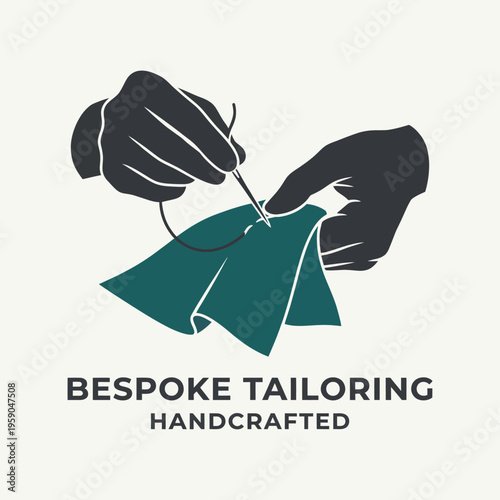This evocative image captures the artistry of bespoke tailoring, showcasing skilled hands meticulously creating custom clothing, highlighting craftsmanship and passion for fashion.