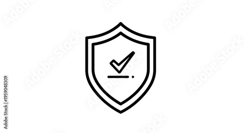 Shield with Check Mark Icon: Security, Safety, Approval, Verification, Guarantee, Trust, Success