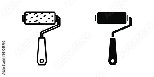 Comparison of a textured and smooth paint roller for wall painting tasks