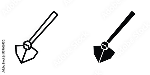 Two different types of gardening hand tools displayed side by side in black and white