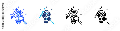 Modification Multi Style Icon Set Vector 