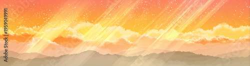 summer sun and white brush strokes for your season graphic design. Hot Sunny Days.