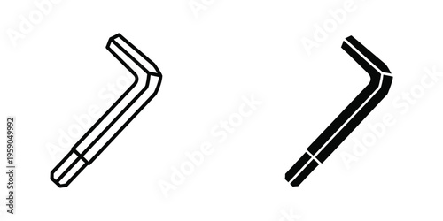 Two different views of a bent cylindrical object with a flat end cap