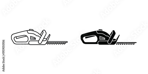Comparison of two chain saw designs with different handle and blade orientations