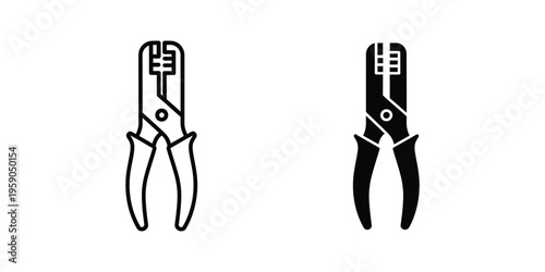 Comparison of diagonal and needle-nose pliers in black and white illustration