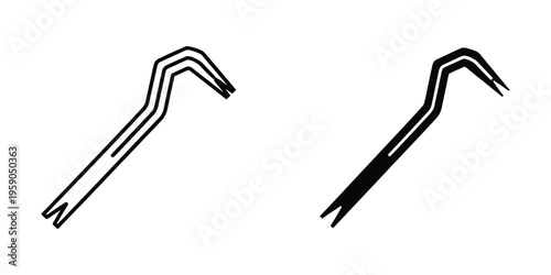 Comparison of two different types of pipe fittings with varying thickness and angles