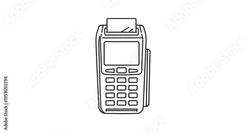Payment Terminal Icon: Credit Card Machine, POS Device, Cash Register, Electronic Payment