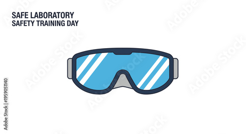 Safety Goggles Illustration Emphasizing Safe Laboratory Practices and Protective Gear Design