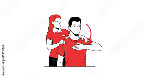 Shoulder Rehabilitation With Expert Guidance Showing Correct Movement And Form