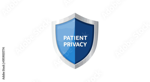 Shielding Patient Confidentiality: A Blue Emblem Representing Medical Data Protection