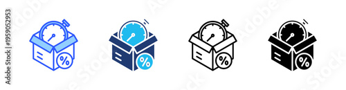 Limited Stock Multi Style Icon Set Vector 