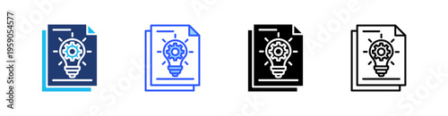 Innovation Multi Style Icon Set Vector 