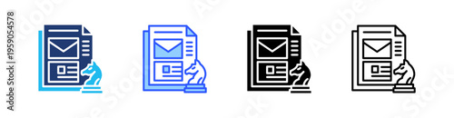 Brand Strategy Multi Style Icon Set Vector 