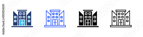 Office Multi Style Icon Set Vector 