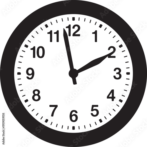 Clock icon on a white background, symbolizing time management and scheduling