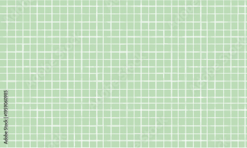 優しいパステルグリーンのタイル格子柄の抽象背景テクスチャ