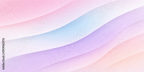 Smooth flowing pink silk waves create an artistic abstract background with soft purple curves and a satin textile pattern for a light vector wallpaper design
