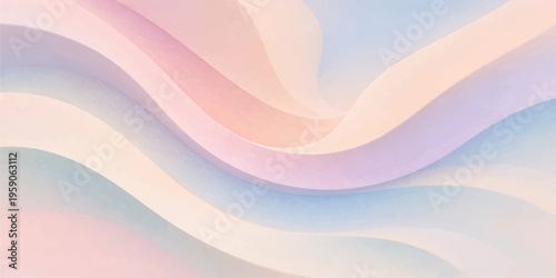 Abstract colorful blue vector background featuring flowing digital waves and silk texture curves in a motion design illustration
