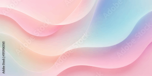 Abstract colorful pink background with soft floral waves and macro rose petal textures creating a beautiful light silk blossom design for a romantic spring bloom