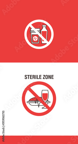 Strict Dietary Restrictions: Sterile Zone Protocol Forbidding Drinks, Food, and Beverages
