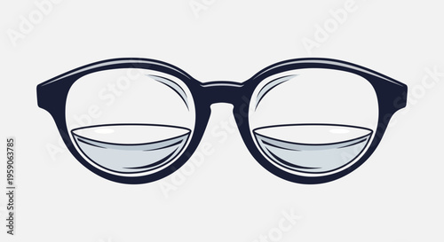 Stylish Eyeglasses Illustration: A Modern Design for Visual Enhancement and Fashion