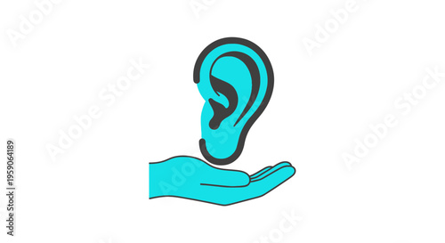 Supporting Sound Awareness: Depicting An Ear Resting Upon A Supportive Hand