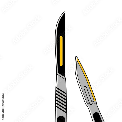 Surgical Scalpel Instruments Depicting Precision And Cleanliness For Medical Procedure