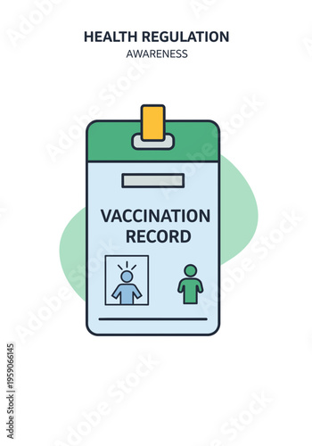 Vaccination Record Illustration: Promoting Health Awareness and Regulatory Compliance Globally