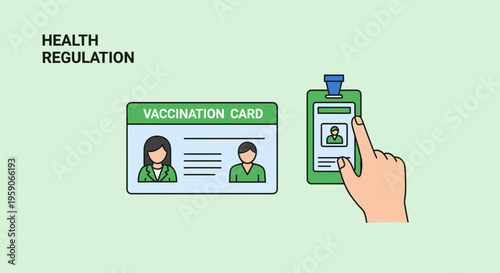 Vaccination Card And ID Card Demonstrating Health Regulation Compliance And Access