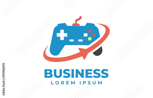 Arrow game stick logo design for business brand.