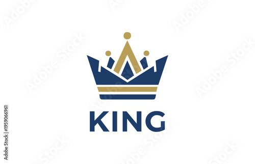 king crown logo design for business brand.