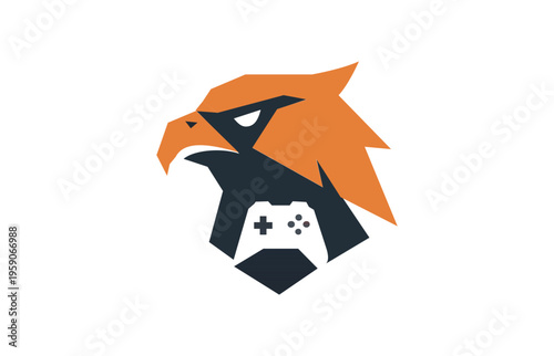 eagle game logo design for business brand.