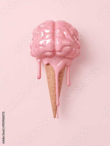 Ice cream shaped like a human brain