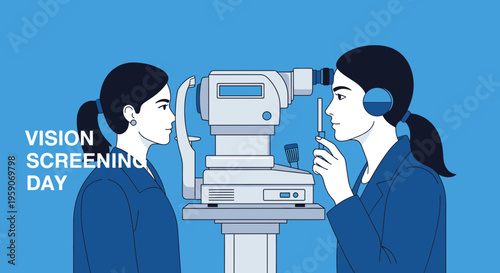 Vision Assessment Day: Visual Examination of The Eyes With Diagnostic Equipment