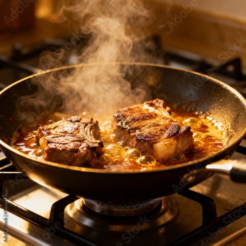 The food is currently being cooked Highlights the now aspect of