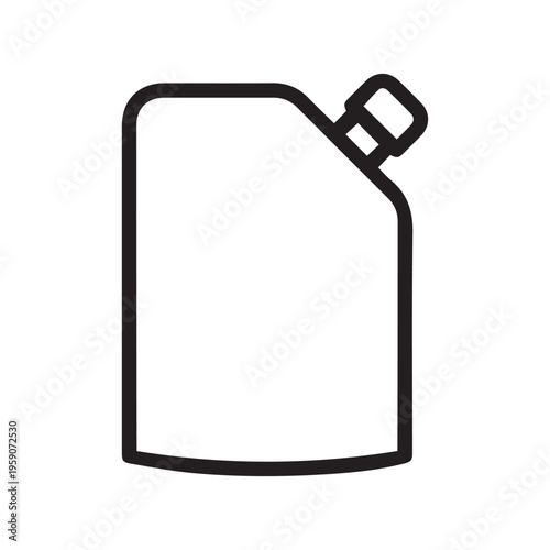 Sauce pouch container, linear icon. Food packaging for liquid condiments. Line with editable stroke.
