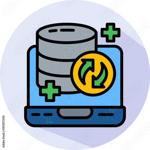 Data Restoration isometric icon