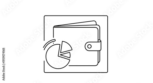 Wallet and Pie Chart Icon: Financial Analysis, Budgeting, and Investment Growth