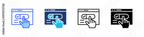 Subscribe Multi Style Icon Set Vector 