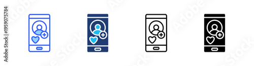 Follower Multi Style Icon Set Vector 