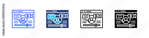 Live Multi Style Icon Set Vector 