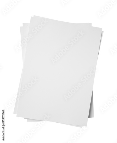 a stack of empty papers poster template, arranged in layers, for advertising purposes. blank white poster mockup. empty paper mockup. top view, clipping path
