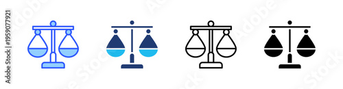 Balance Multi Style Icon Set Vector 