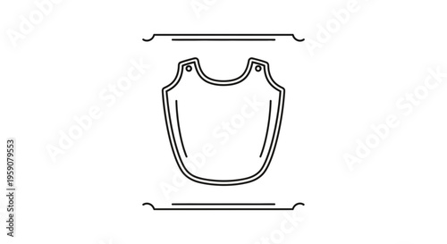 Shield Emblem Outline Vector Icon, Heraldic Symbol, Security and Protection Concept